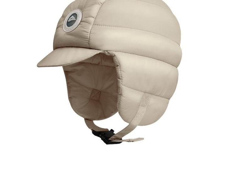 Padded winter trapper hat with ear flaps