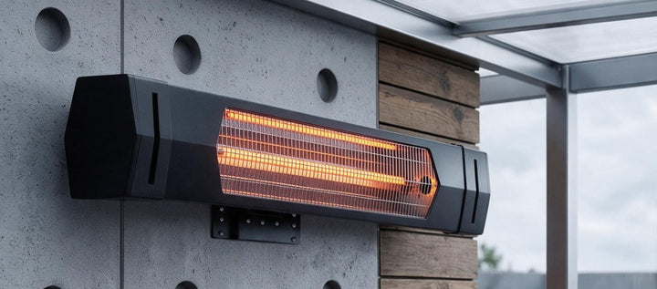 wall-mounted infrared heater with carbon fibre tube