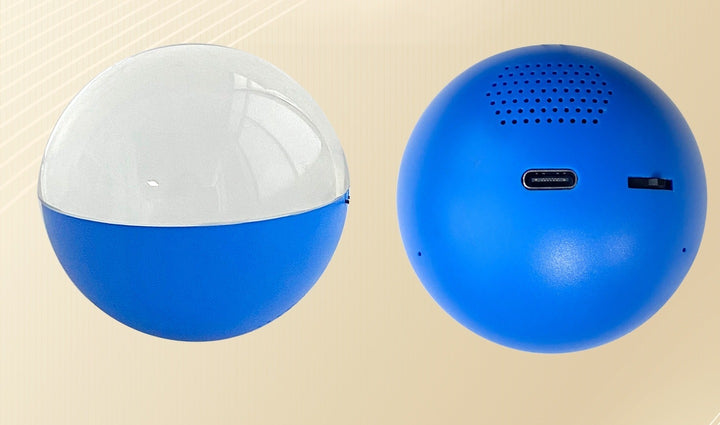 Crystal ball video player showing photo