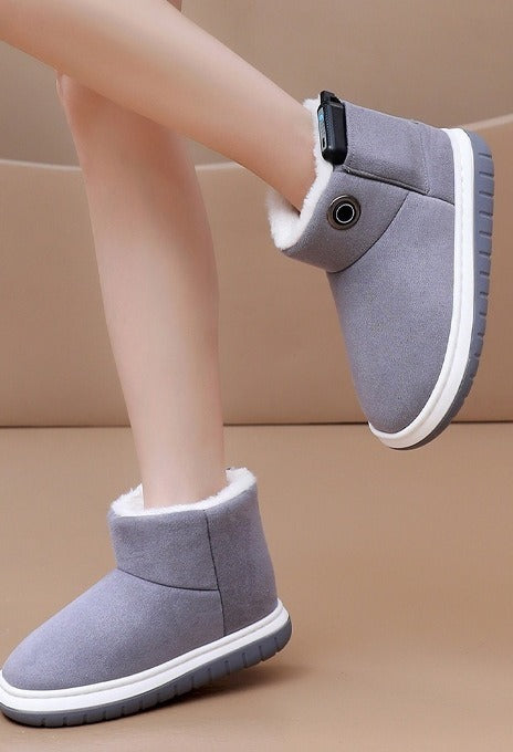 Cosycombe Rechargeable Heated Ankle Boots with Plush Lining