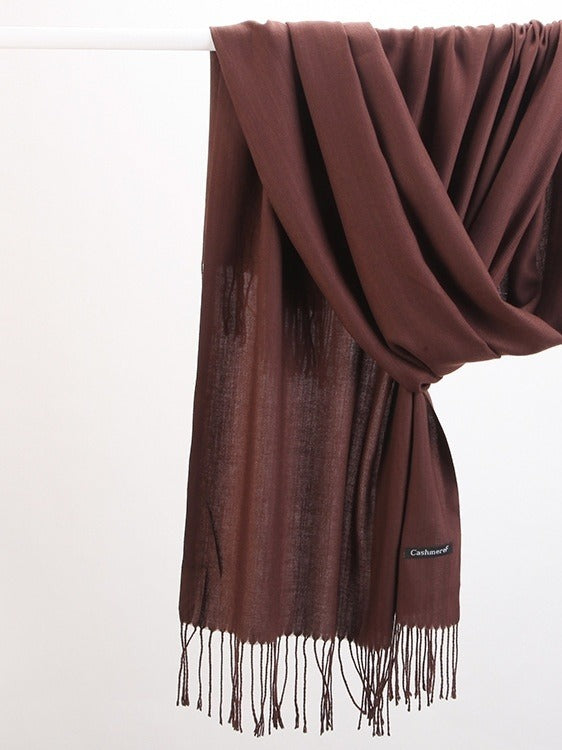 Cosycombe Fringed Cashmere Feel Scarf in 18 Colours