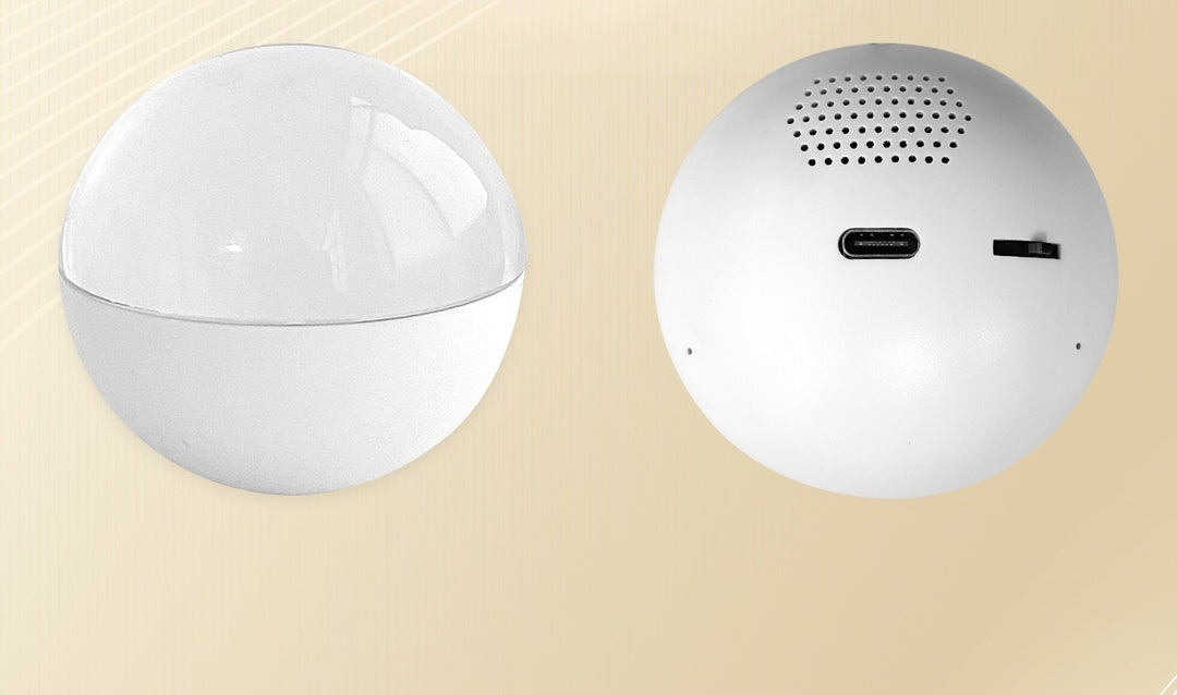 Crystal ball video player showing photo