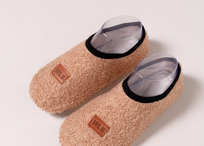 Cosycombe Fleece-Lined Slipper Socks with Non-Slip Sole
