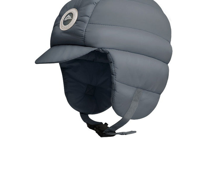 Padded winter trapper hat with ear flaps