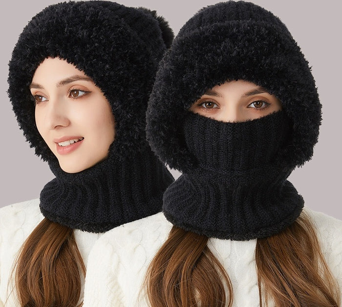 Cosycombe Knitted Hood Hat, Scarf and Face Cover in One