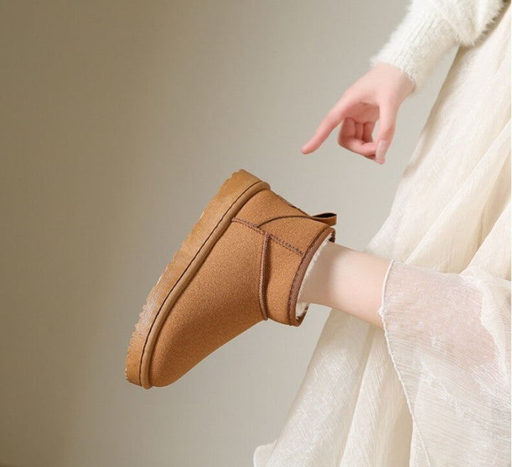 Cosycombe™ Suede Ankle Boots with Warm Faux Fur Lining