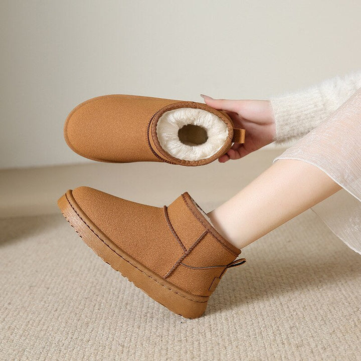 Cosycombe™ Suede Ankle Boots with Warm Faux Fur Lining