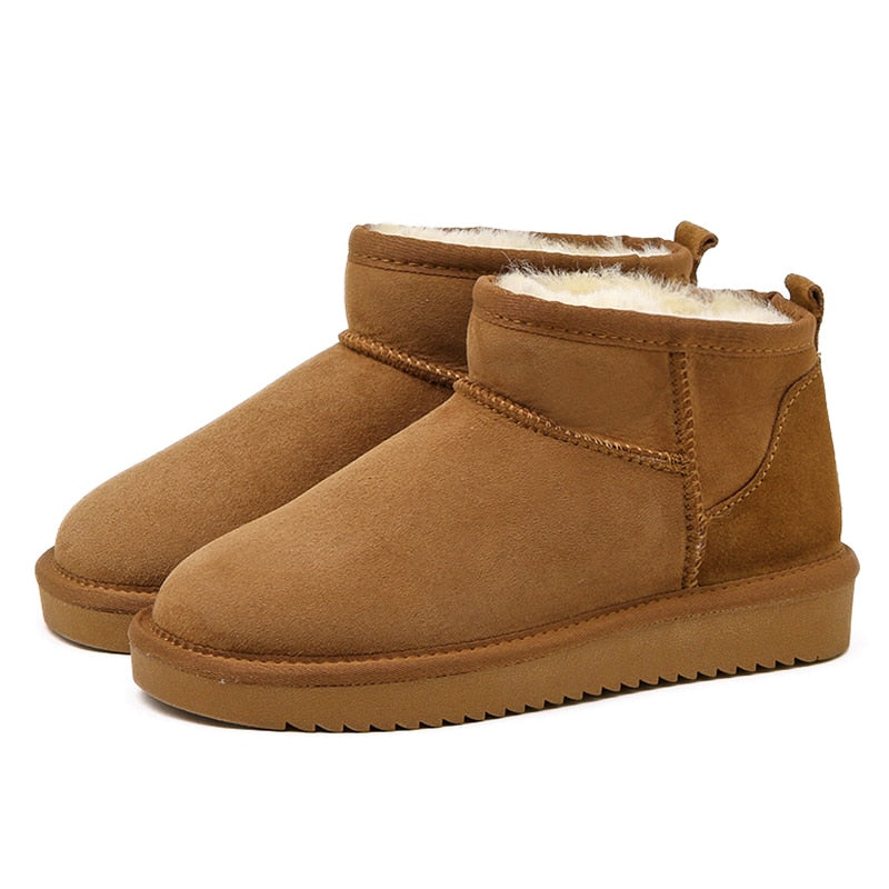 Cosycombe™ Suede Ankle Boots with Warm Faux Fur Lining