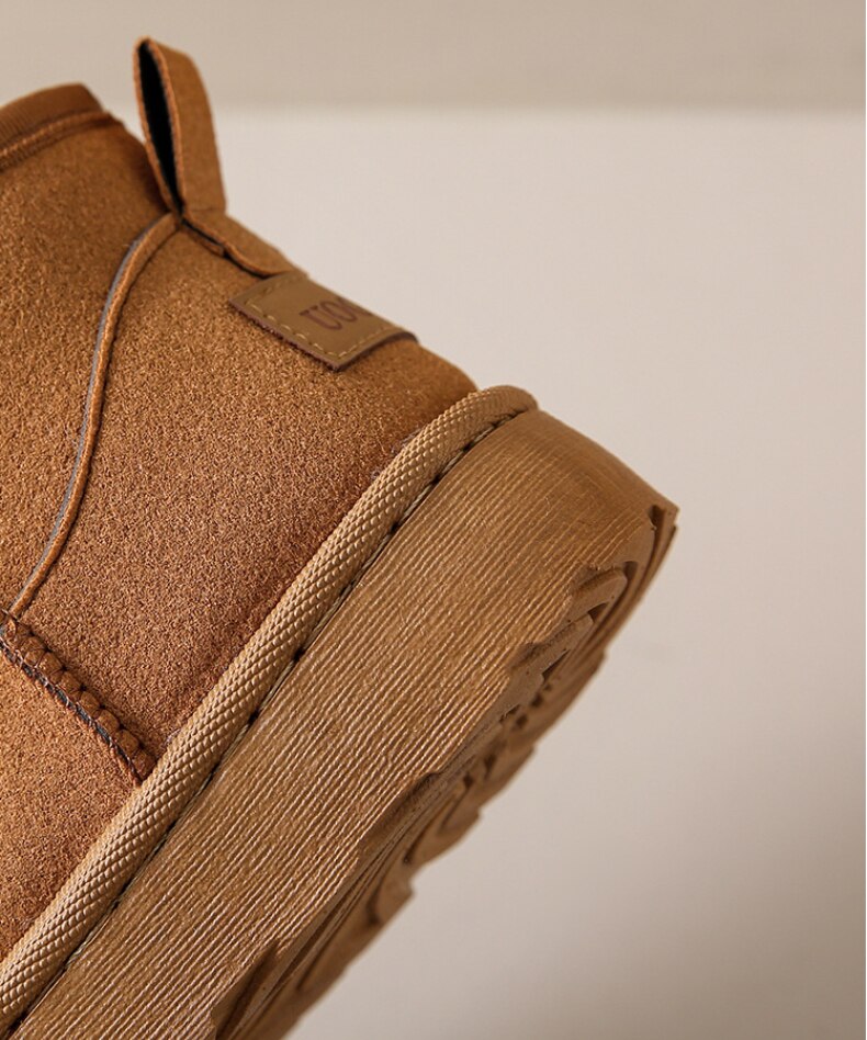 Cosycombe™ Suede Ankle Boots with Warm Faux Fur Lining