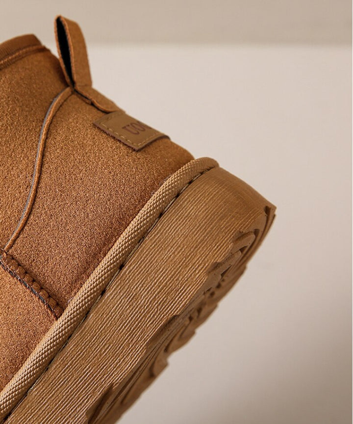 Cosycombe™ Suede Ankle Boots with Warm Faux Fur Lining