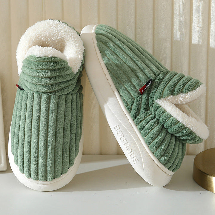 Cosycombe™ Wool-Lined Winter Slippers with Lightweight Non-Slip Sole