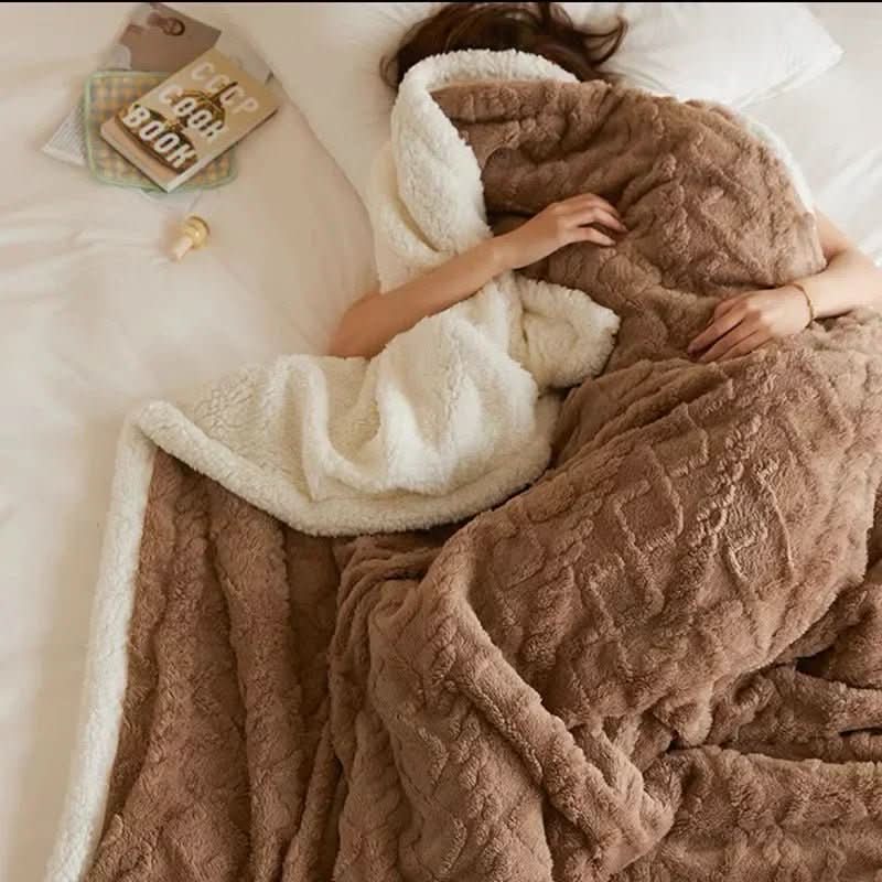 Cosycombe™ Thick Double-Sided Lambswool Blanket for Cosy Winter Nights
