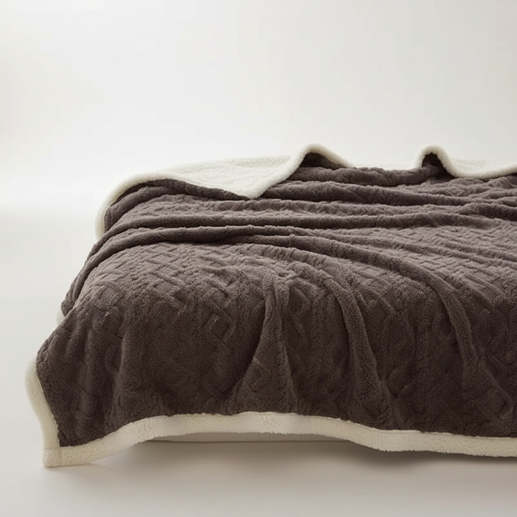 Cosycombe™ Double-Sided Lambswool Fleece Blanket for Cold Nights