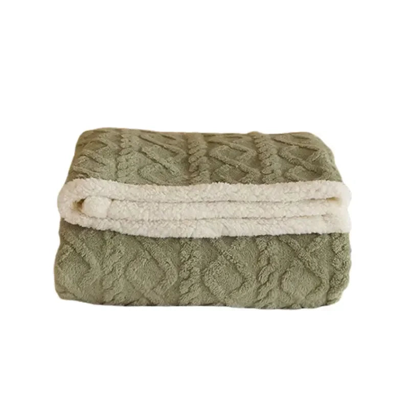 Cosycombe™ Double-Sided Lambswool Fleece Blanket for Cold Nights