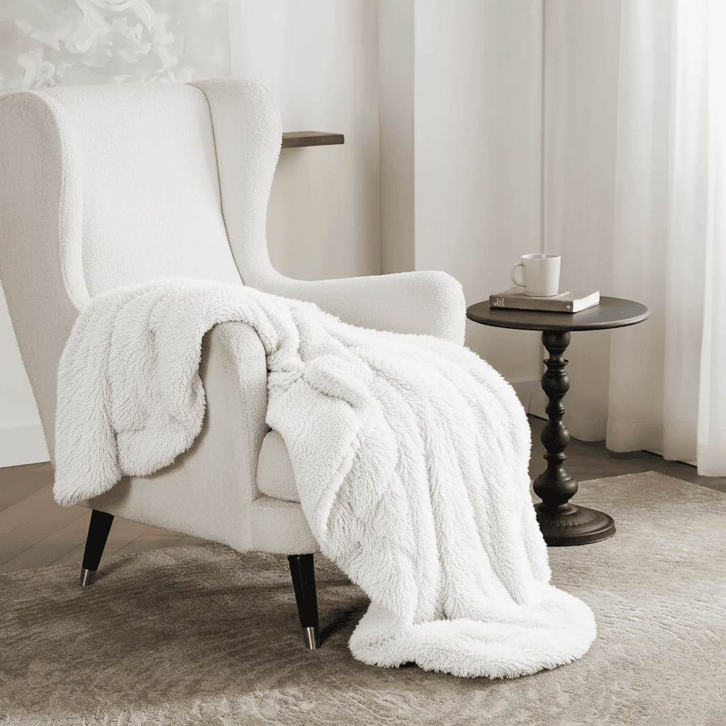 Cosycombe™ Silky Faux Fur Throw Blanket with Velvety Soft Warmth