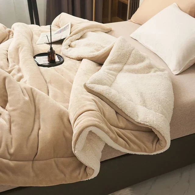 Cosycombe™ Flannel Fleece Blanket with Neat Seams, Washable at 30°C