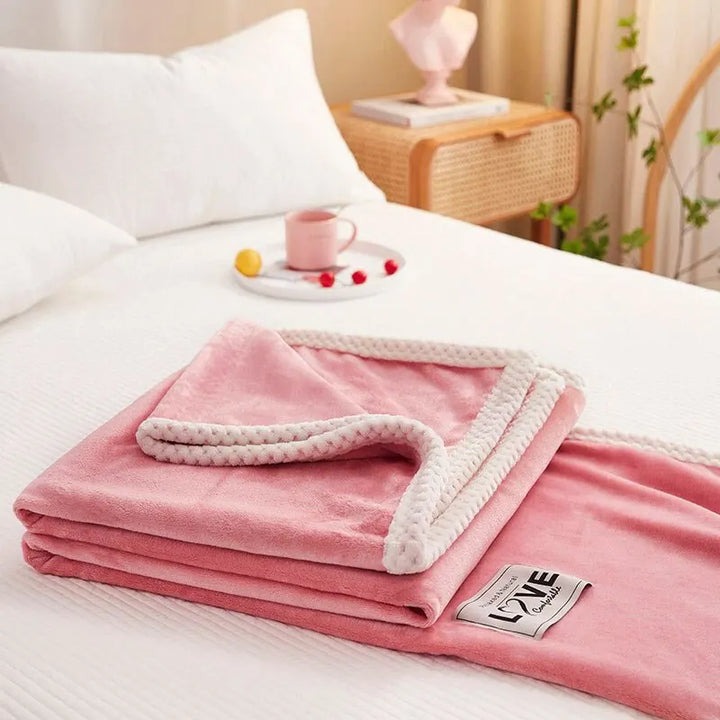 Cosycombe™ Ultra-Soft Lightweight Flannel Fleece Throw in Pink
