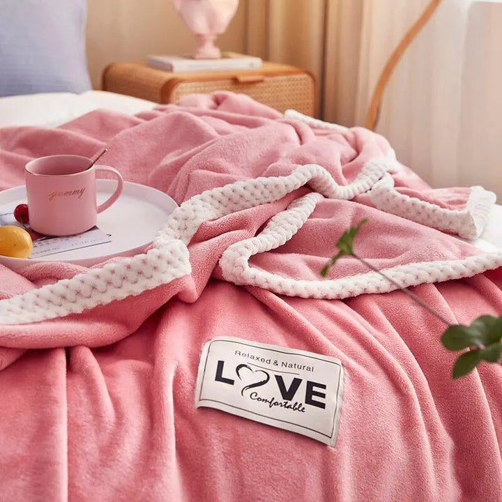 Cosycombe™ Ultra-Soft Lightweight Flannel Fleece Throw in Pink