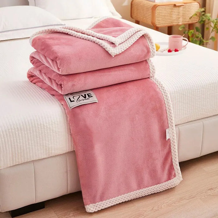 Cosycombe™ Ultra-Soft Lightweight Flannel Fleece Throw in Pink