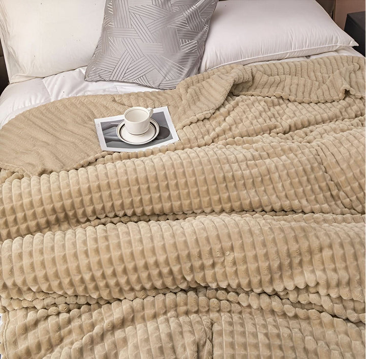 Cosycombe™ Textured Coral Fleece Blanket, Soft, Warm and Machine Washable