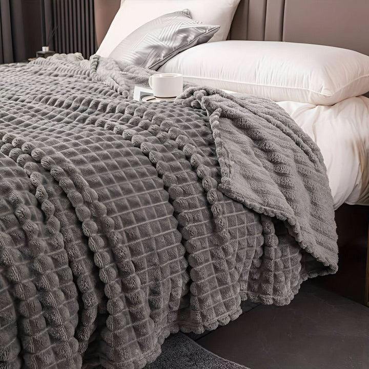 Cosycombe™ Textured Coral Fleece Blanket, Soft, Warm and Machine Washable
