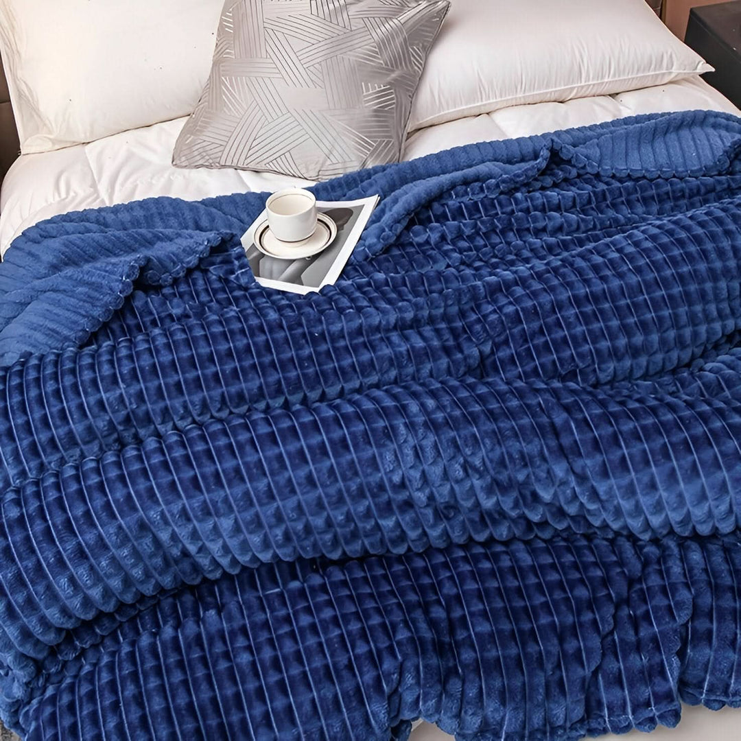 Cosycombe™ Textured Coral Fleece Blanket, Soft, Warm and Machine Washable
