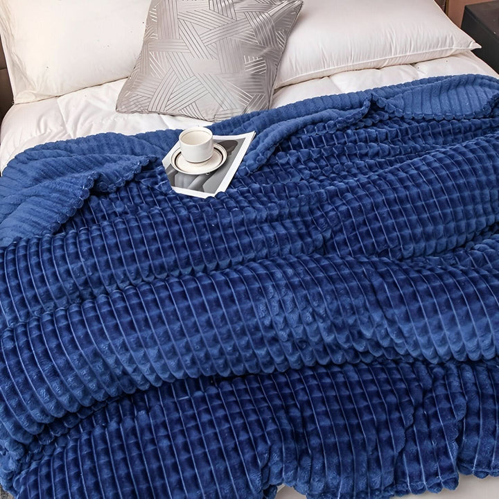 Cosycombe™ Textured Coral Fleece Blanket, Soft, Warm and Machine Washable