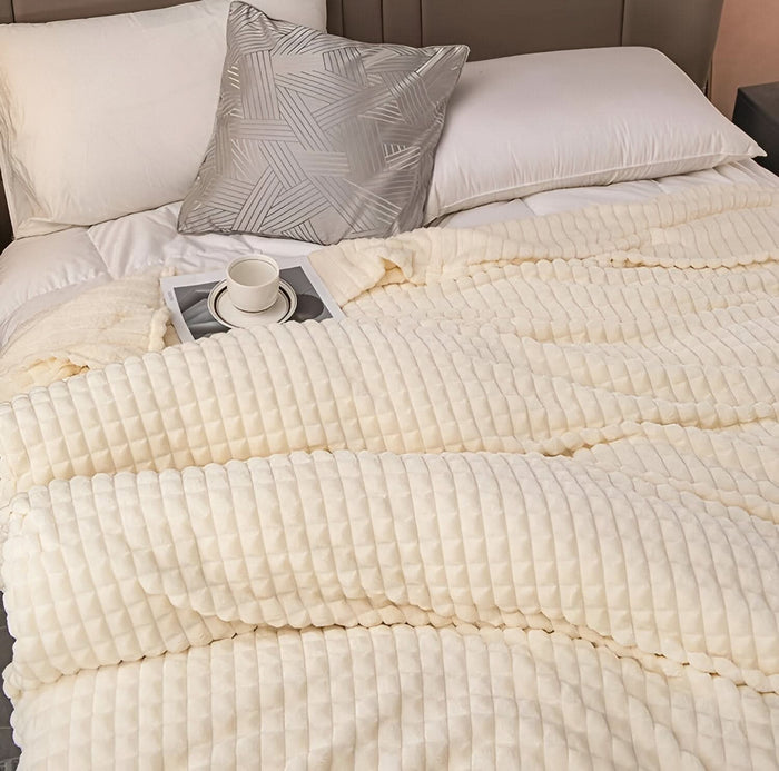 Cosycombe™ Textured Coral Fleece Blanket, Soft, Warm and Machine Washable