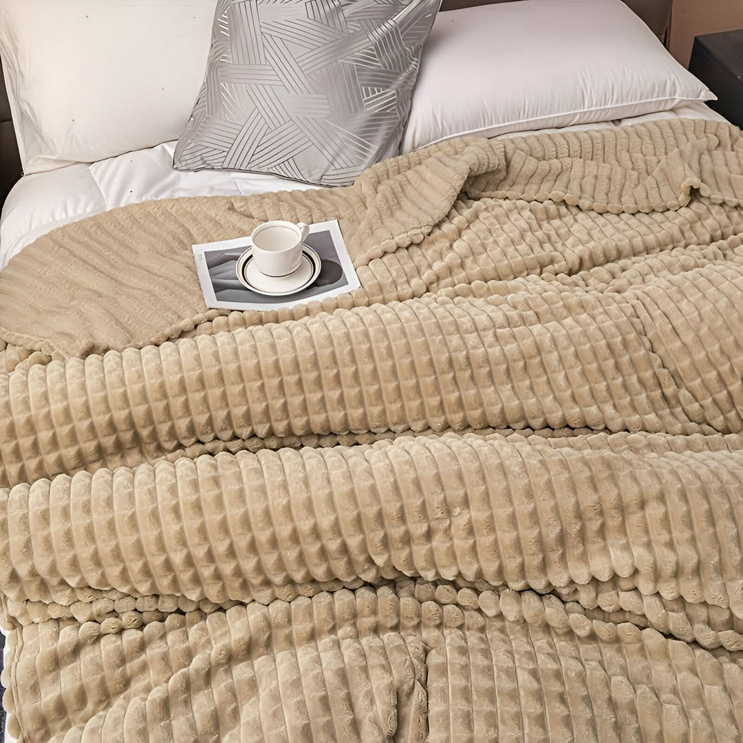 Cosycombe™ Textured Coral Fleece Blanket, Soft, Warm and Machine Washable