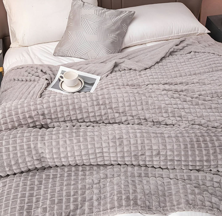 Cosycombe™ Textured Coral Fleece Blanket, Soft, Warm and Machine Washable