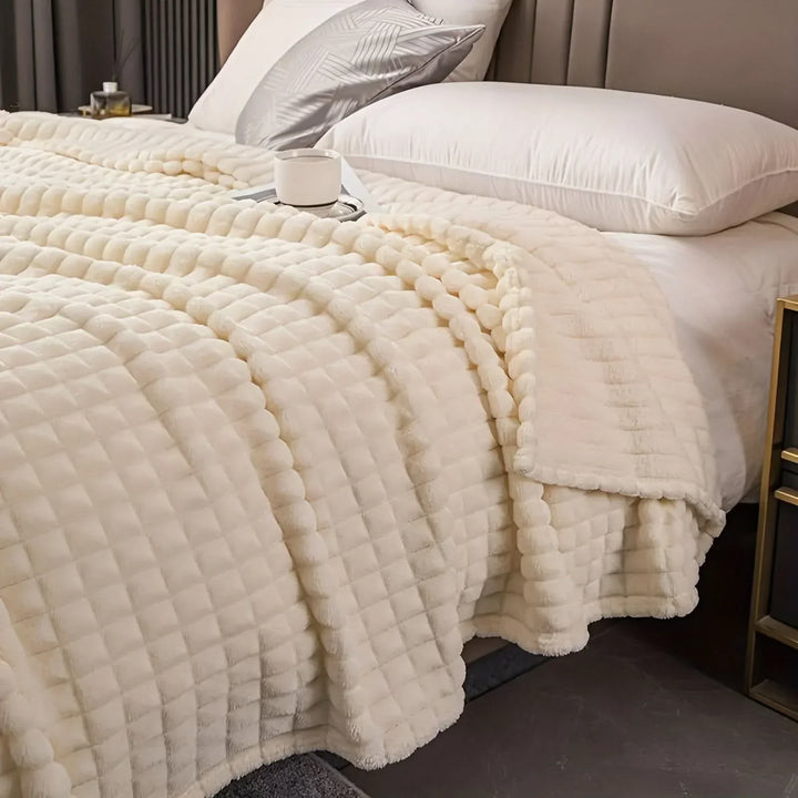 Cosycombe™ Textured Coral Fleece Blanket, Soft, Warm and Machine Washable