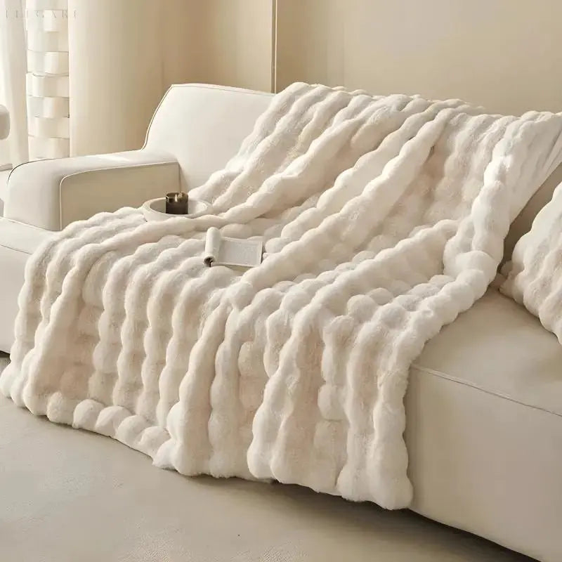Cosycombe™ Fluffy Bubble Texture Blanket with Silky-Soft Feel