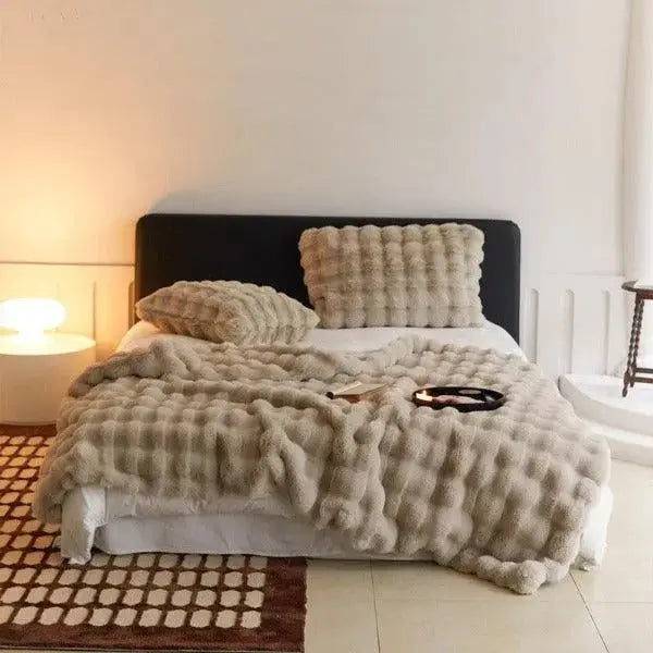 Cosycombe™ Fluffy Bubble Texture Blanket with Silky-Soft Feel