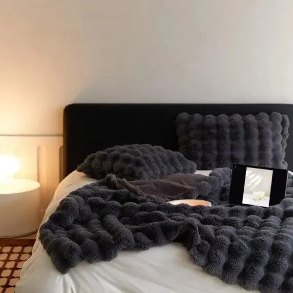 Cosycombe™ Fluffy Bubble Texture Blanket with Silky-Soft Feel