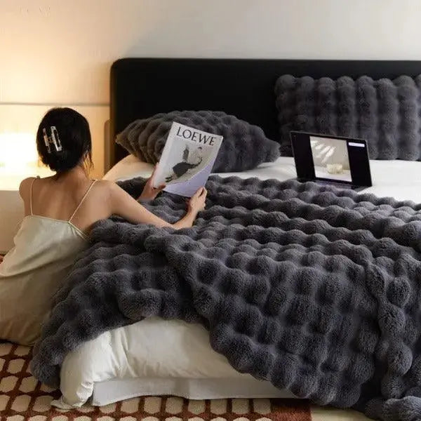 Cosycombe™ Fluffy Bubble Texture Blanket with Silky-Soft Feel