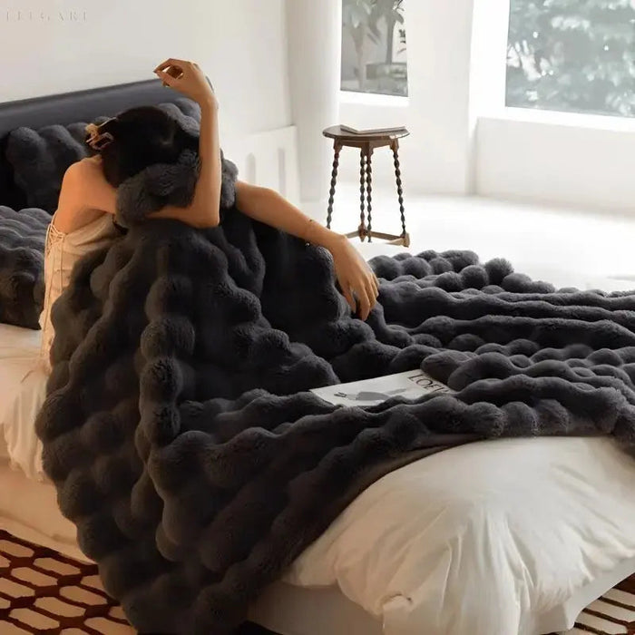 Cosycombe™ Fluffy Bubble Texture Blanket with Silky-Soft Feel