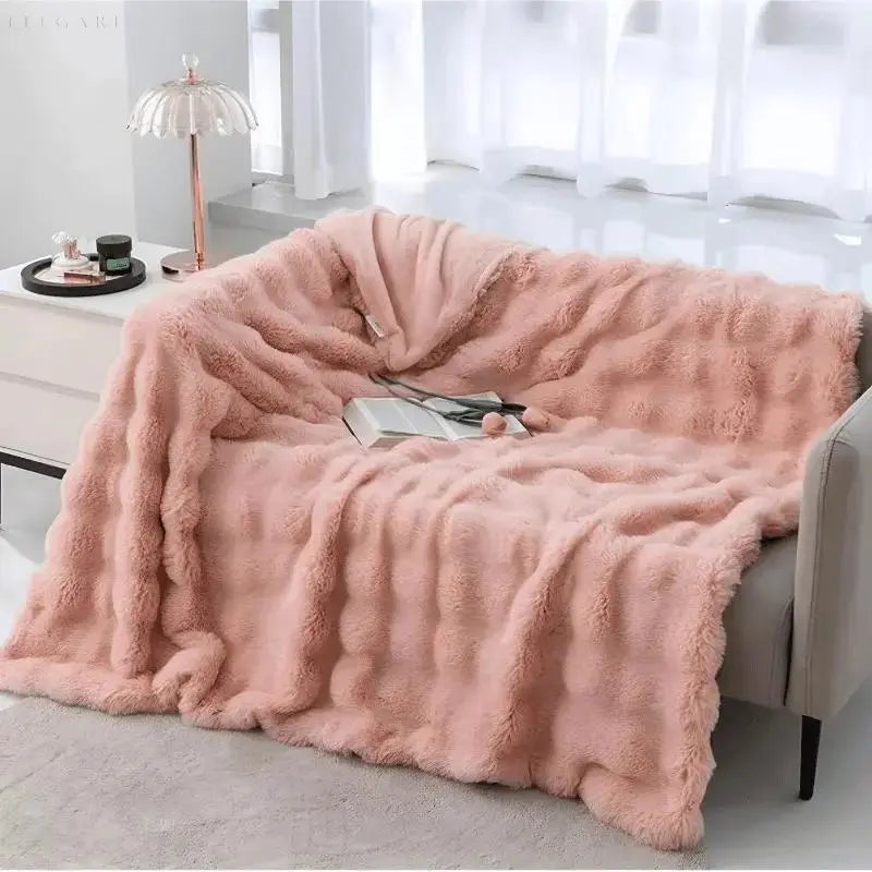 Cosycombe™ Fluffy Bubble Texture Blanket with Silky-Soft Feel