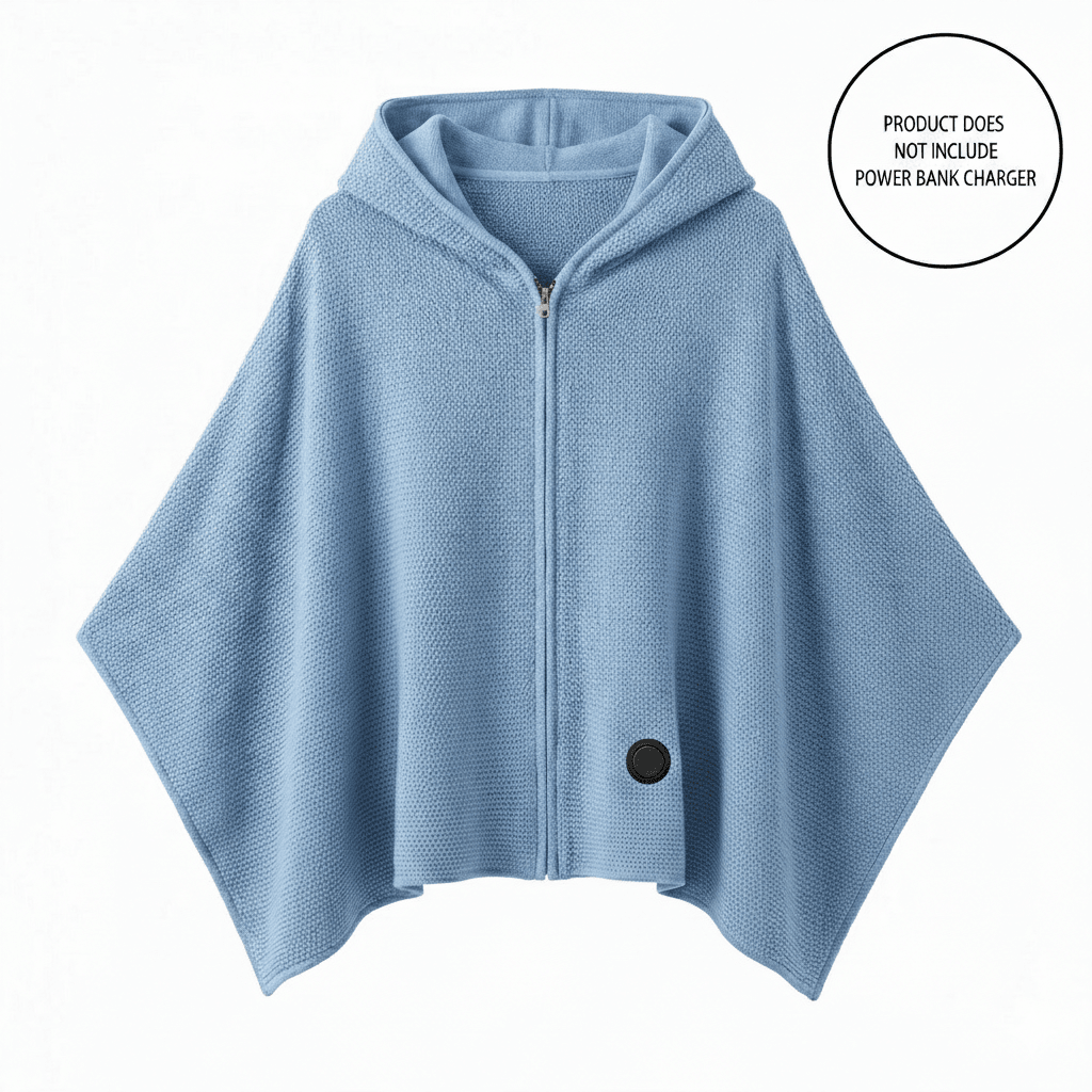 Cosycombe™ Hooded Heated Wearable Blanket with Zip and 3 Heat Settings