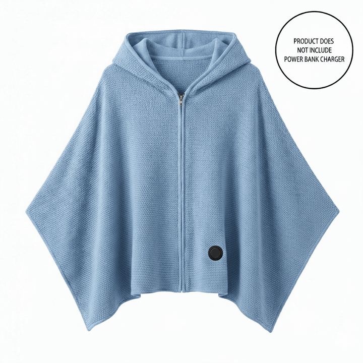 Cosycombe™ Hooded Heated Wearable Blanket with Zip and 3 Heat Settings