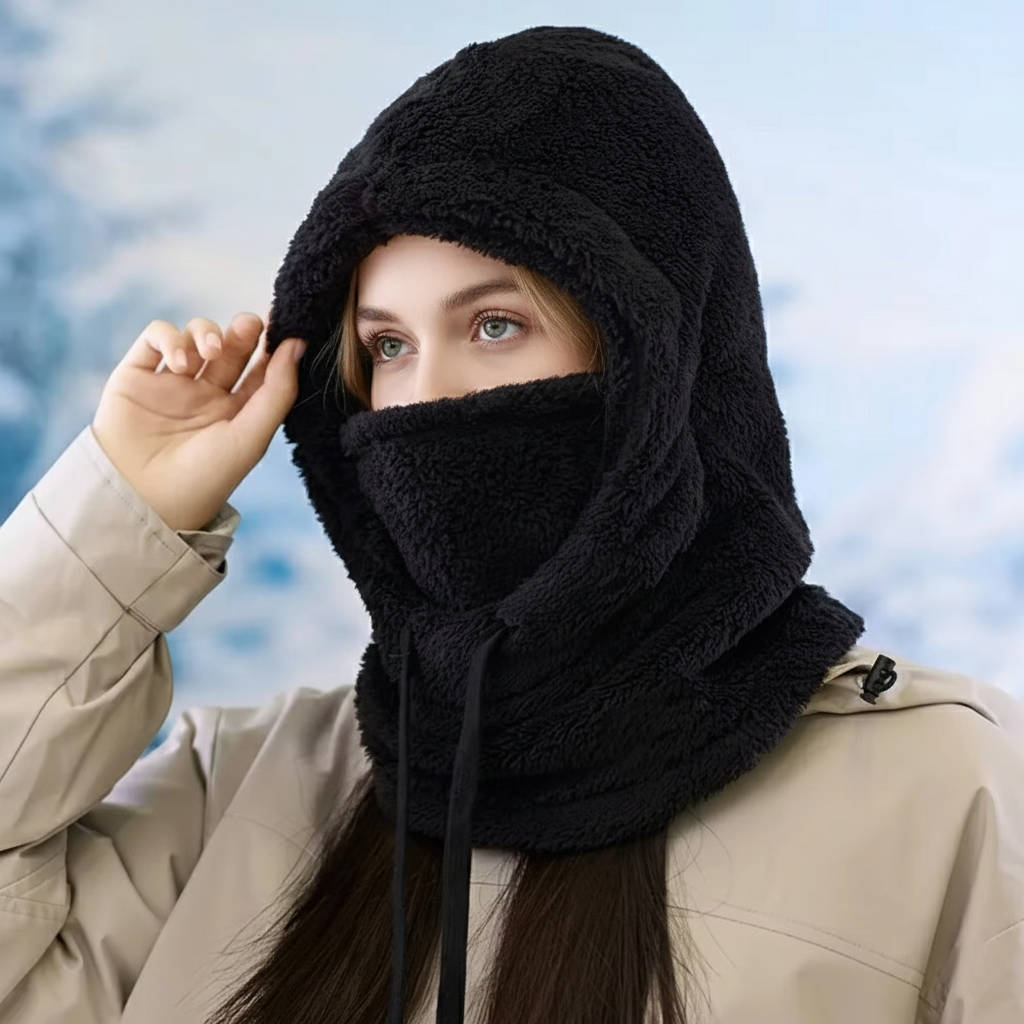 Cosycombe™ Fleece Balaclava Hood with Drawstrings and Extra-Long Neck