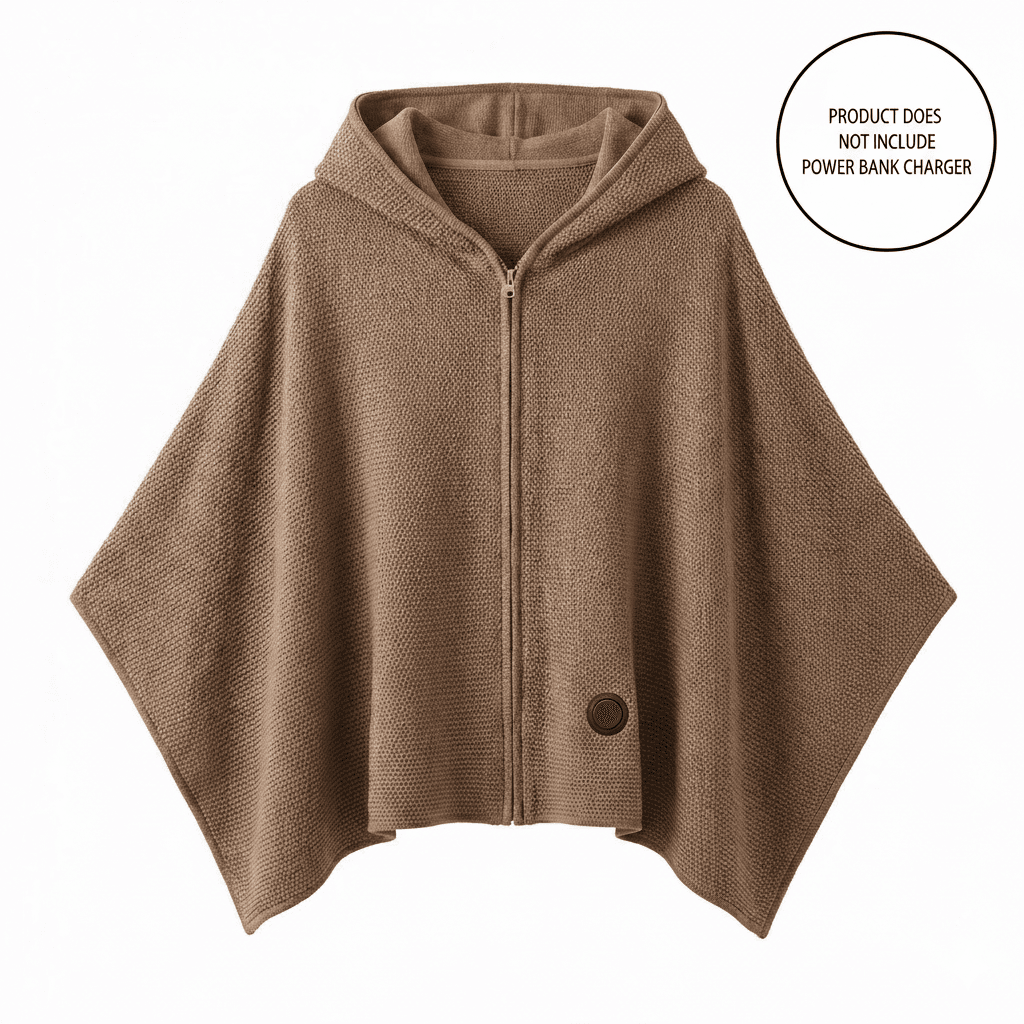 Cosycombe™ Hooded Heated Wearable Blanket with Zip and 3 Heat Settings