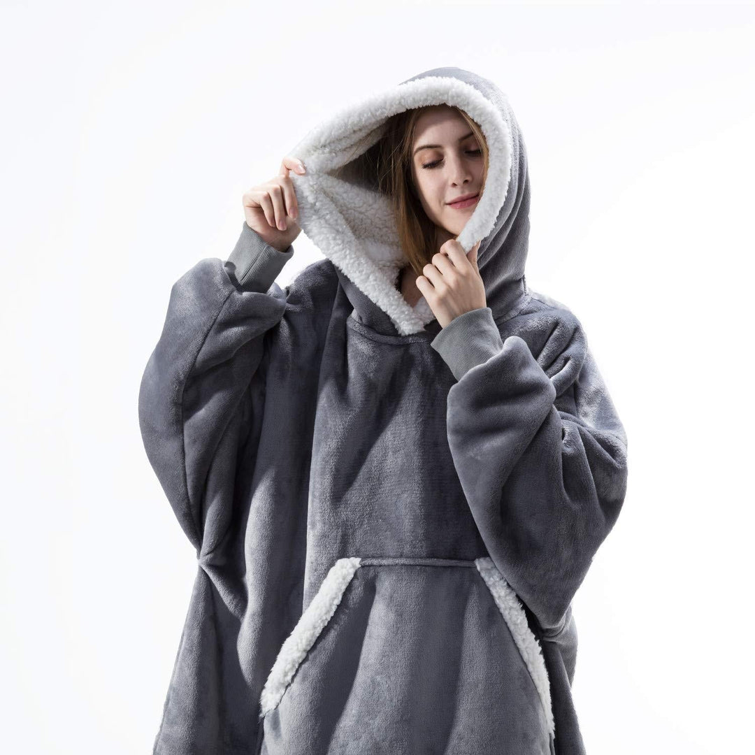 Cosycombe™ Fleece Hoodie Blanket with Big Hood and Pockets – One Size