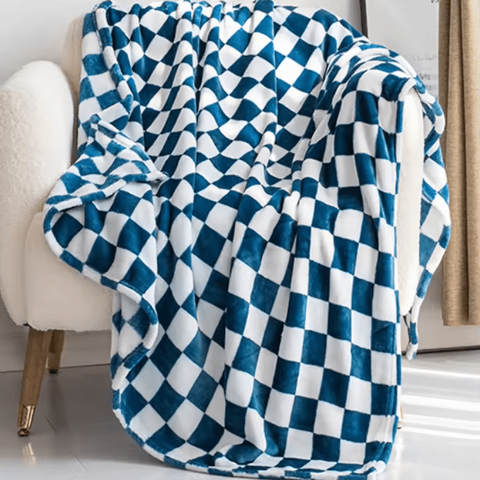 Cosycombe™ Checked Flannel Fleece Blanket, Soft and Anti-Pilling