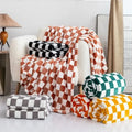 Cosycombe™ Checked Flannel Fleece Blanket, Soft and Anti-Pilling