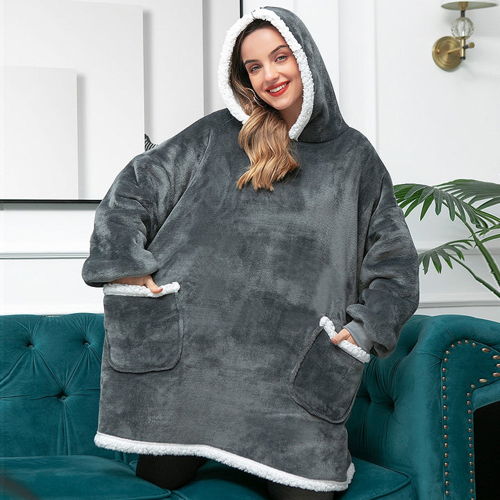 Cosycombe™ Fleece Hoodie Blanket with Big Hood and Pockets – One Size
