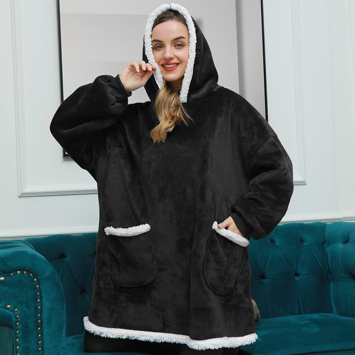 Cosycombe™ Fleece Hoodie Blanket with Big Hood and Pockets – One Size