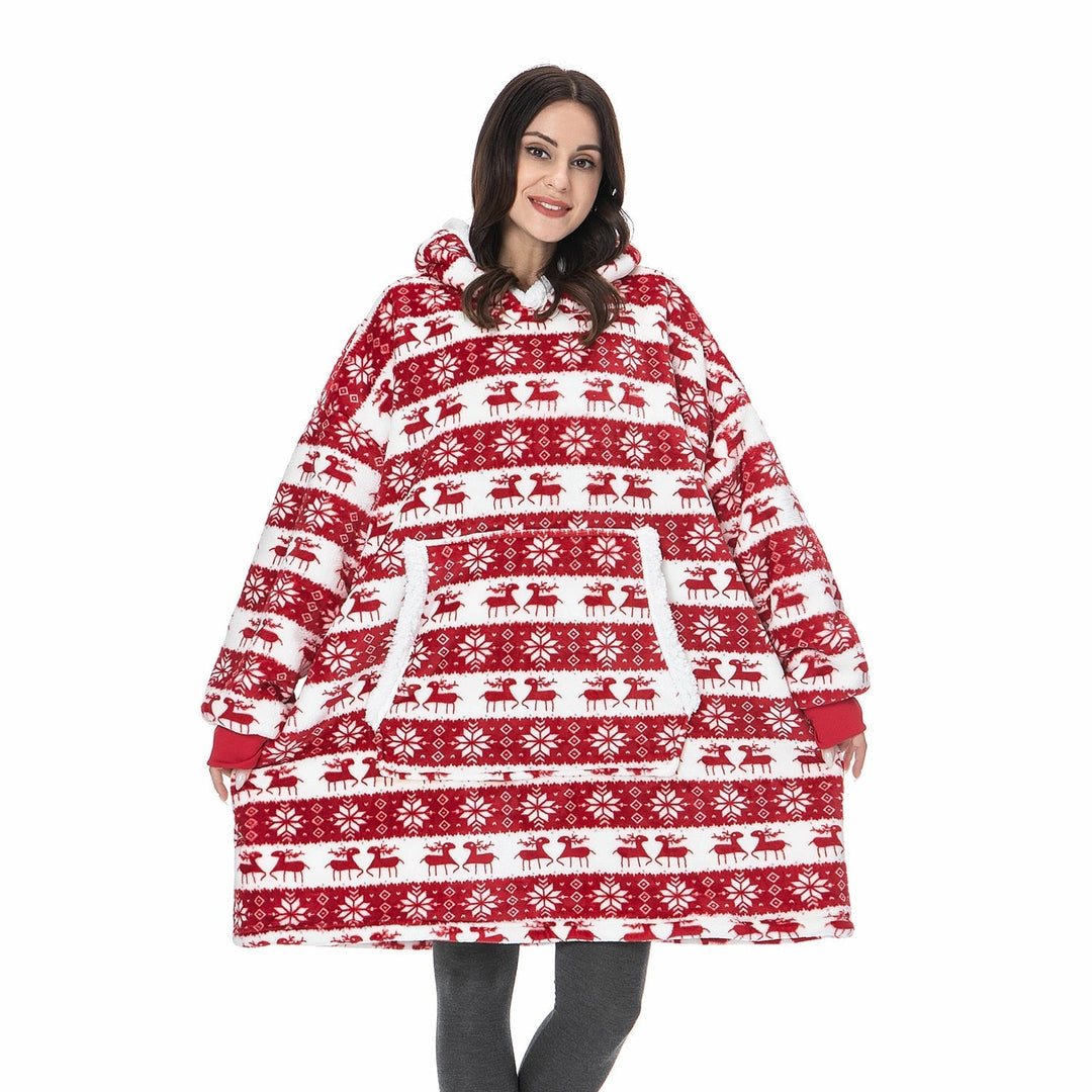 Cosycombe™ Fleece Hoodie Blanket with Big Hood and Pockets – One Size