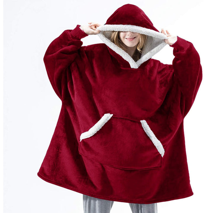 Cosycombe™ Fleece Hoodie Blanket with Big Hood and Pockets – One Size