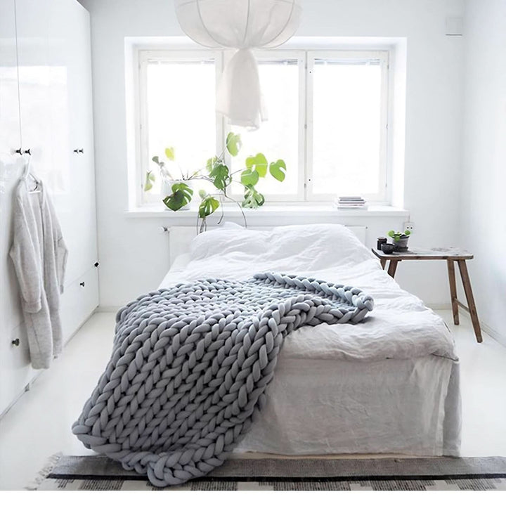 Cosycombe™ Hand-Knitted Look Chunky Throw for Sofa or Bed