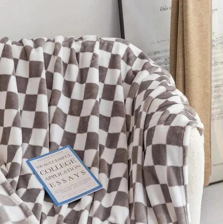 Cosycombe™ Checked Flannel Fleece Blanket, Soft and Anti-Pilling